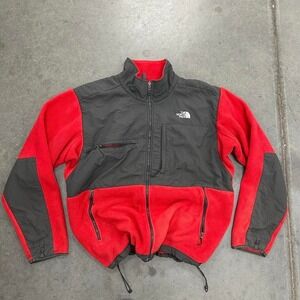 The North Face Outdoor Cotton red fleece jacket with lots of pockets Sz XXL